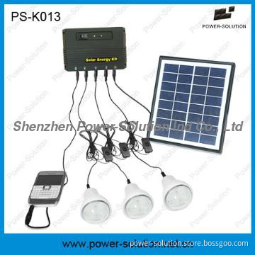 Portable Solar Lighting System  with 3PCS LED Bulbs for Home Use